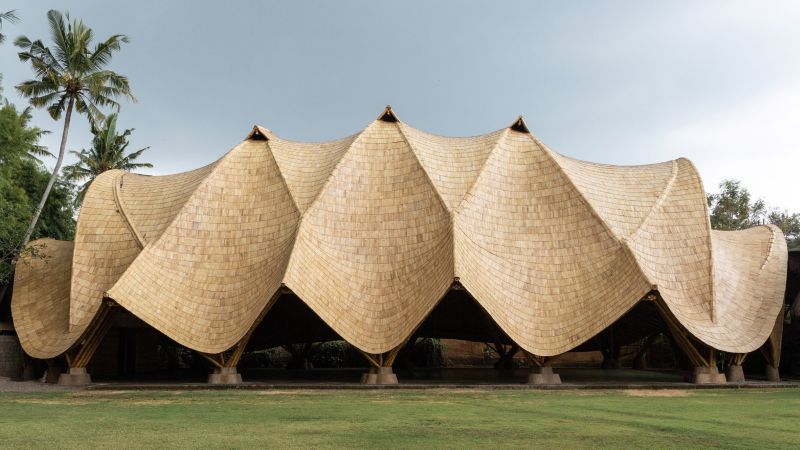 stavby bambus ibuku the arc bamboo balinese jungle bali architecture hero